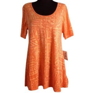 LuLaRoe S Perfect T Tee Shirt NWT Orange Hi-Low